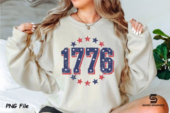 4th of July Vintage 1776 PNG: A Timeless Design Asset