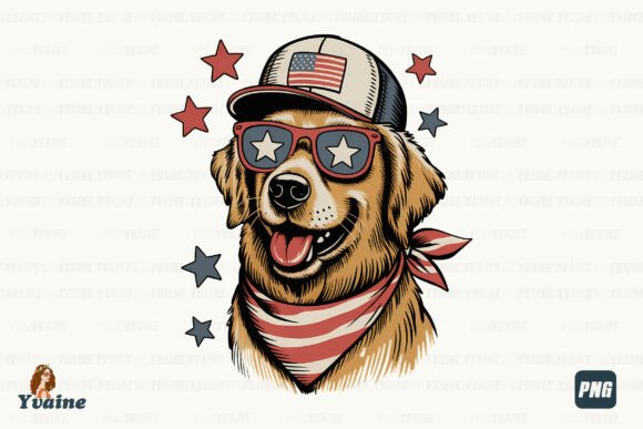 Celebrate with Canine Charm: 4th of July Patriotic Dog Glasses PNG