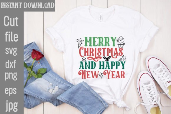 Merry Christmas and Happy New Year SVG Bundle: Your Holiday Design Toolkit