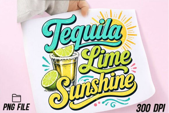 Tequila, Lime and Sunshine Vibes PNG: Your Summer Design Kit