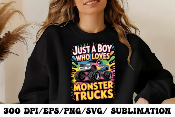 Unleash the Excitement: Cool Monster Truck Illustration for Boys